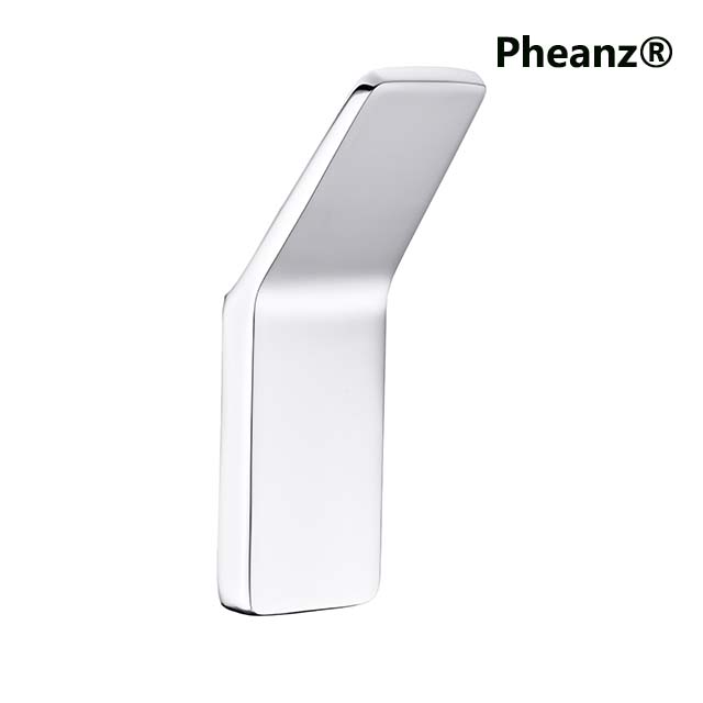 Pheanz® PH-A201 No-Drill Adhesive Stainless Steel Wall Hooks for Towels and Clothes- Chrome