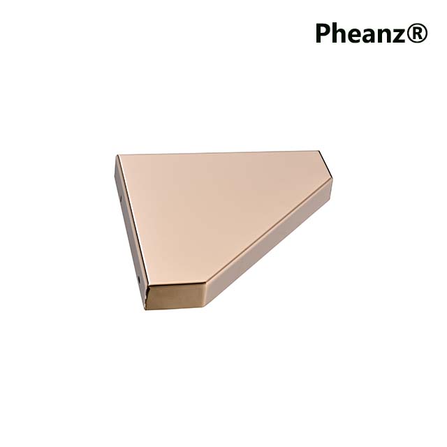 Pheanz® PH-H212 Geo Flatback Design DIY Corner Shower Storage Rack for Tiled Walls-Brushed Rose Gold