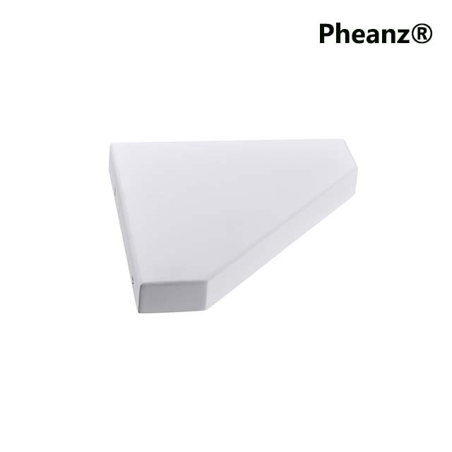 Pheanz® PH-H212 Geo Flatback Design DIY Corner Shower Storage Rack for Tiled Walls-Matte White