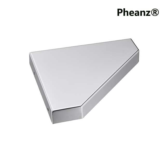 Pheanz® PH-H212 Geo Flatback Design DIY Corner Shower Storage Rack for Tiled Walls-Mirror Finish