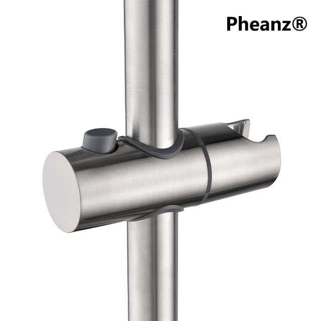 Pheanz® PH-PSSB-Y005 Adjustable Cylindrical Wall Mounted Shower Sliding Bar-Brushed Finish