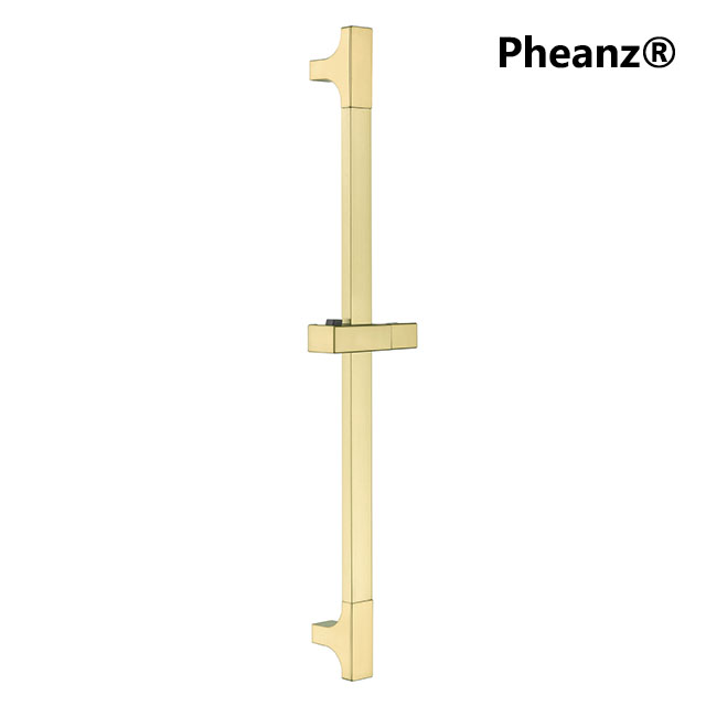 Pheanz® PH-PSSB-Y006 Adjustable Square Wall Mounted Shower Sliding Bar-Gold