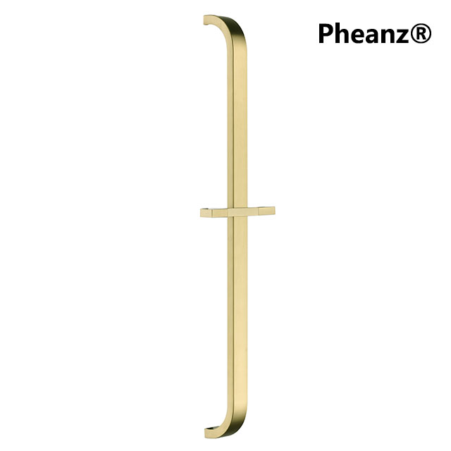 Pheanz® PH-PSSB-Y007 Adjustable Square Wall Mounted Shower Sliding Bar-Gold-main