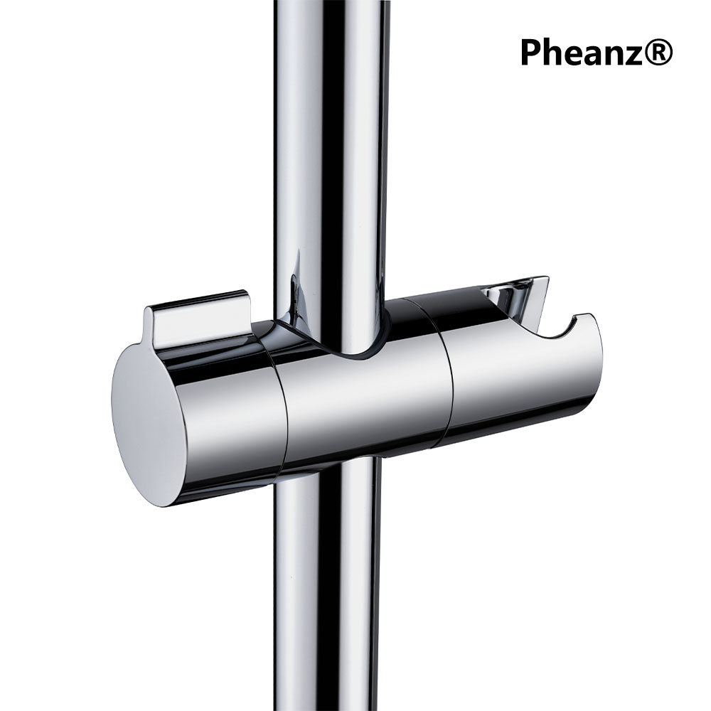 Pheanz® PH-PSSB-Y009 Adjustable Cylindrical Wall Mounted Shower Sliding Bar-Chrome