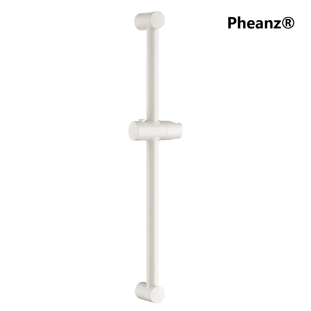 Pheanz® PH-PSSB-Y009 Adjustable Cylindrical Wall Mounted Shower Sliding Bar-White