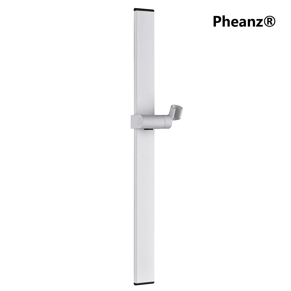 Pheanz® PH-PSSB-Y011 Adjustable Square Wall Mounted Shower Sliding Bar-White