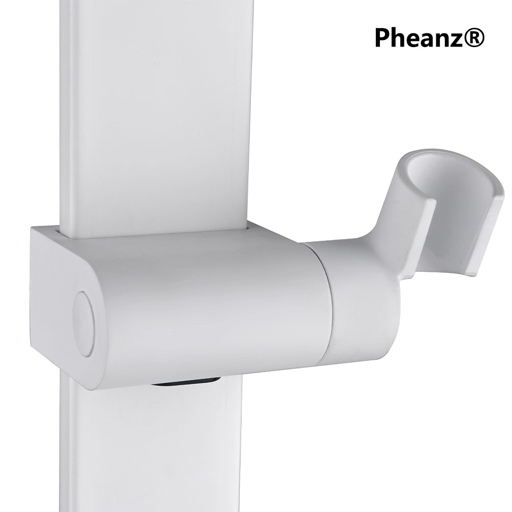 Pheanz® PH-PSSB-Y011 Adjustable Square Wall Mounted Shower Sliding Bar-White