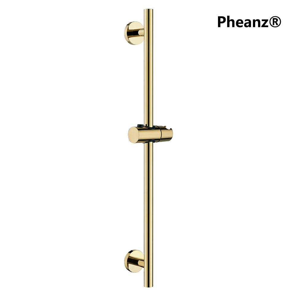 Pheanz® PH-PSSB-Y013 Adjustable Cylindrical Wall Mounted Shower Sliding Bar-Rose Gold